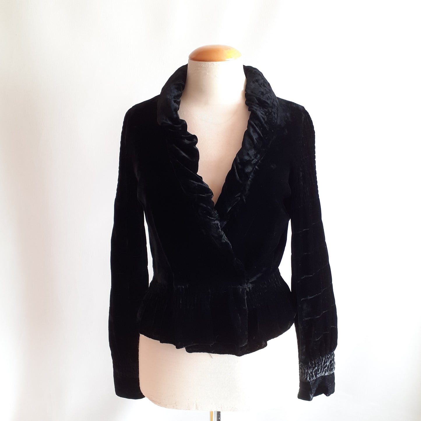 Silk Velvet Cropped Jacket