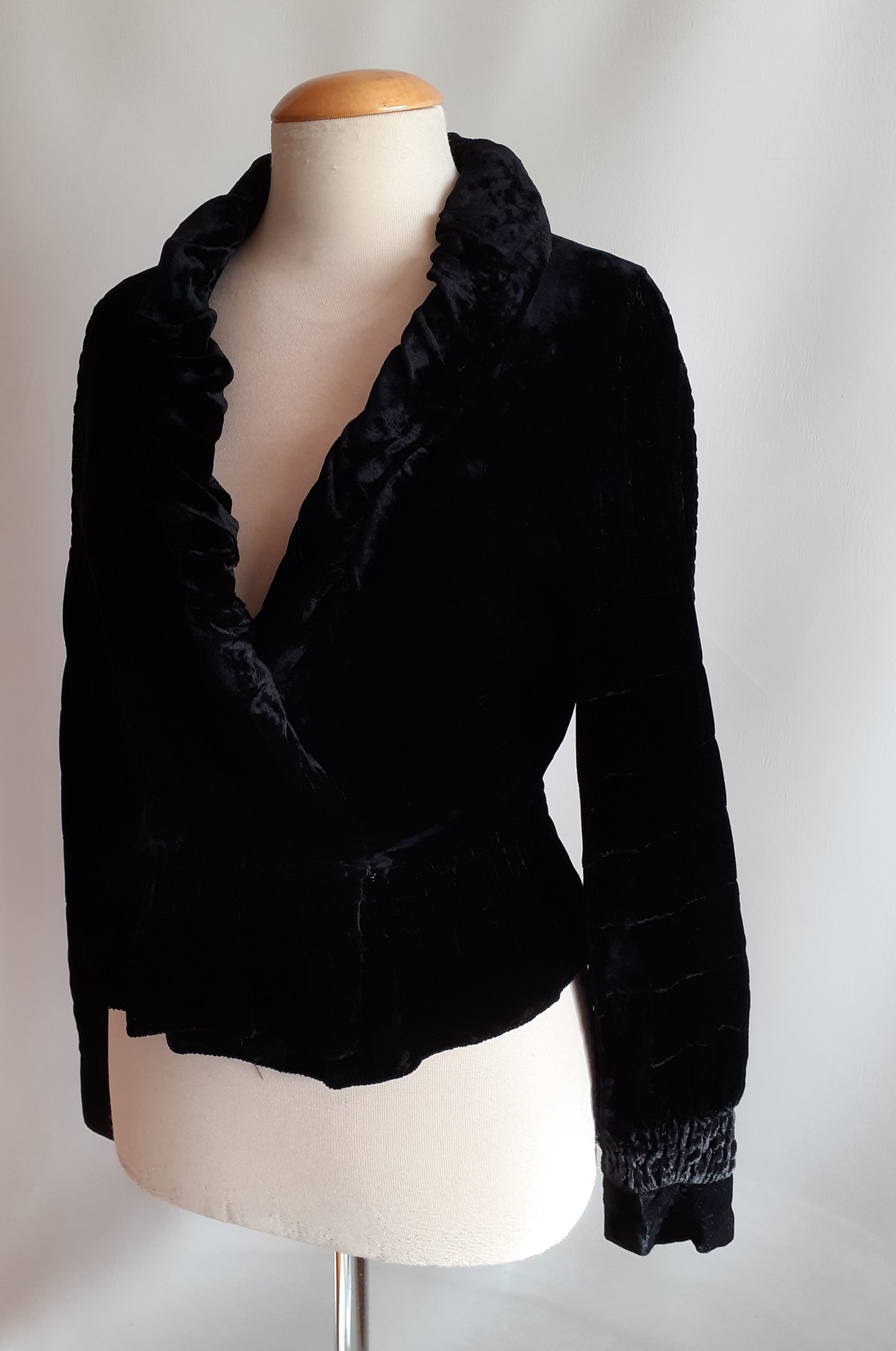 Silk Velvet Cropped Jacket