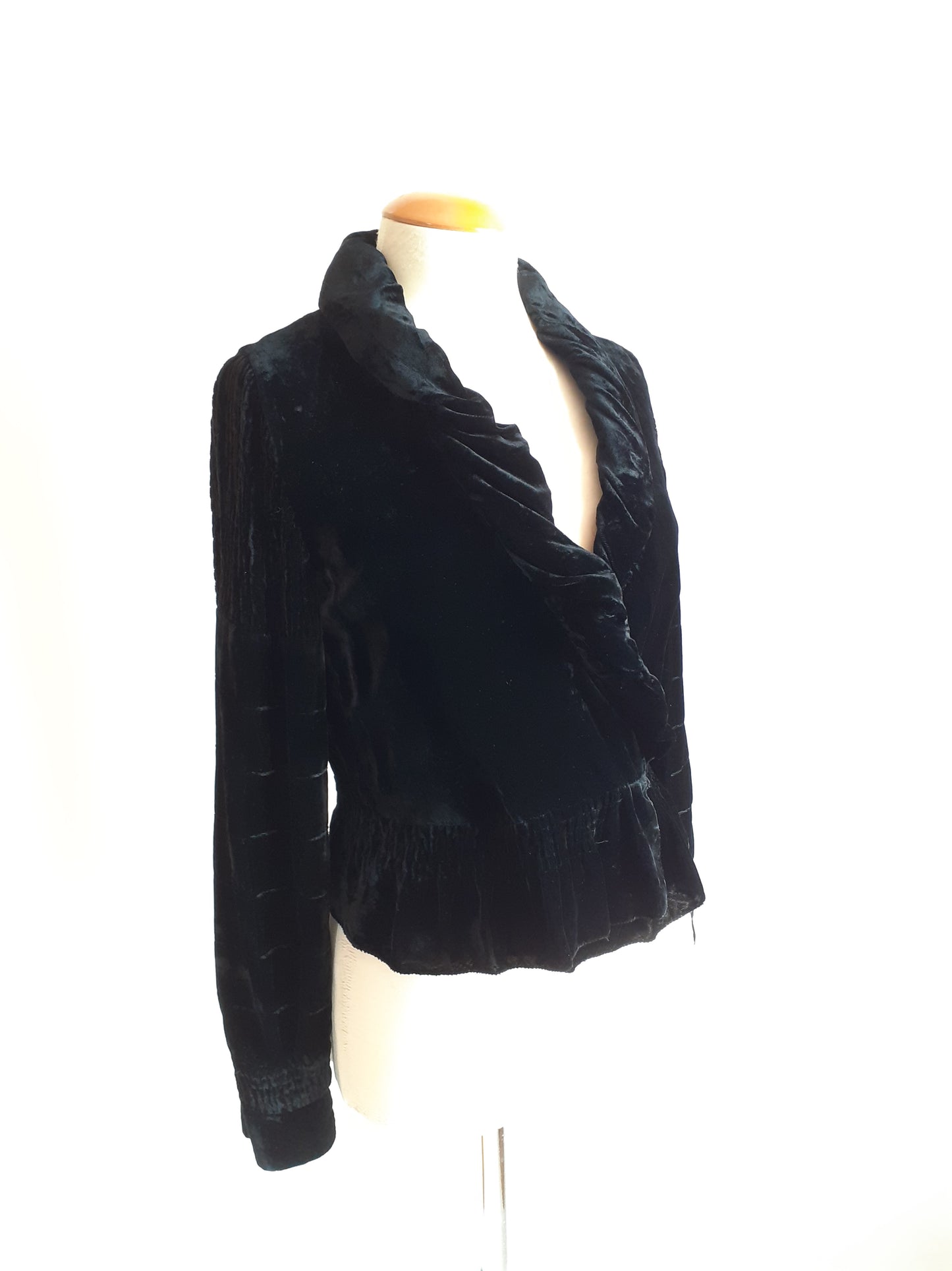 Silk Velvet Cropped Jacket