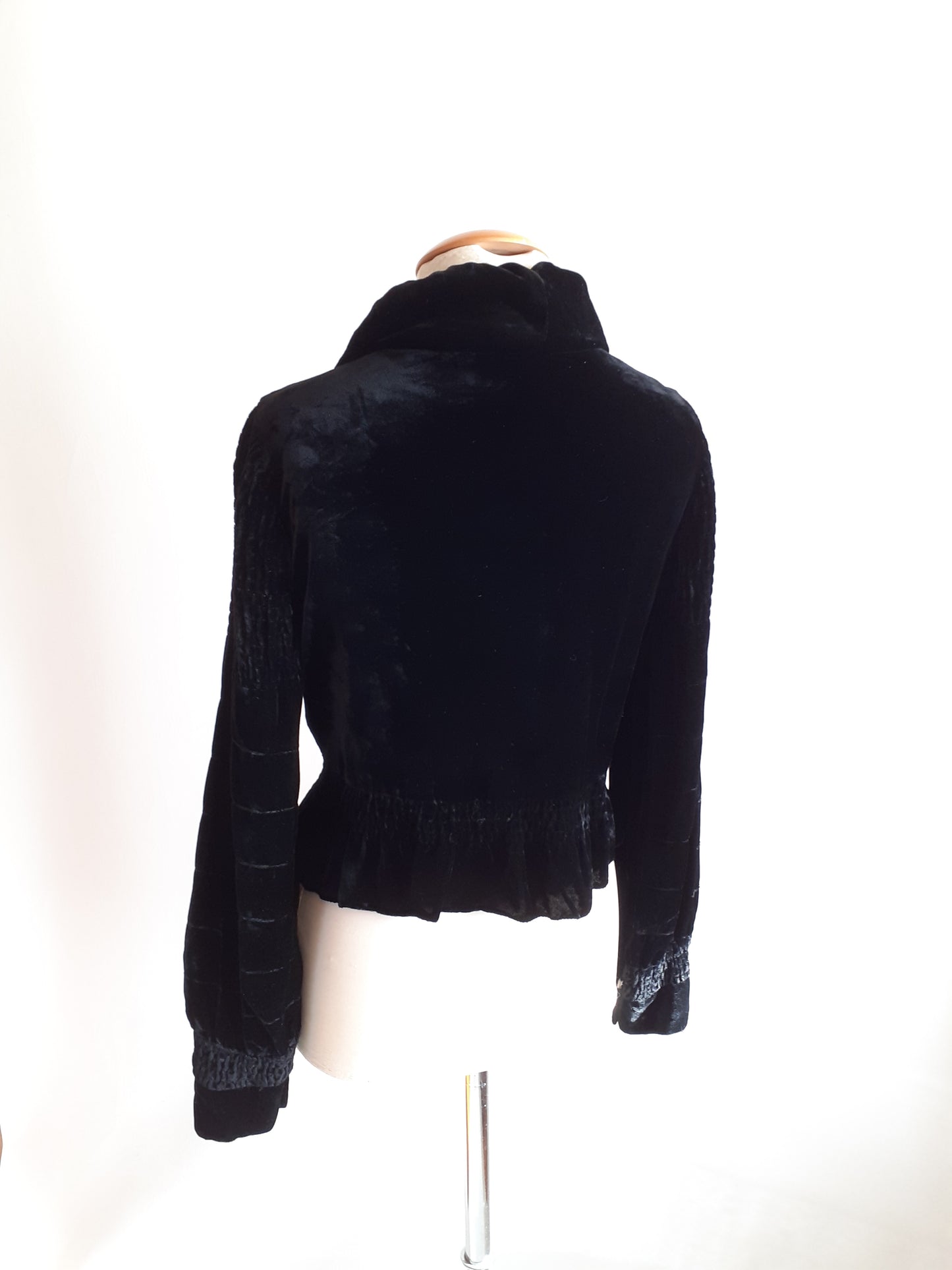 Silk Velvet Cropped Jacket