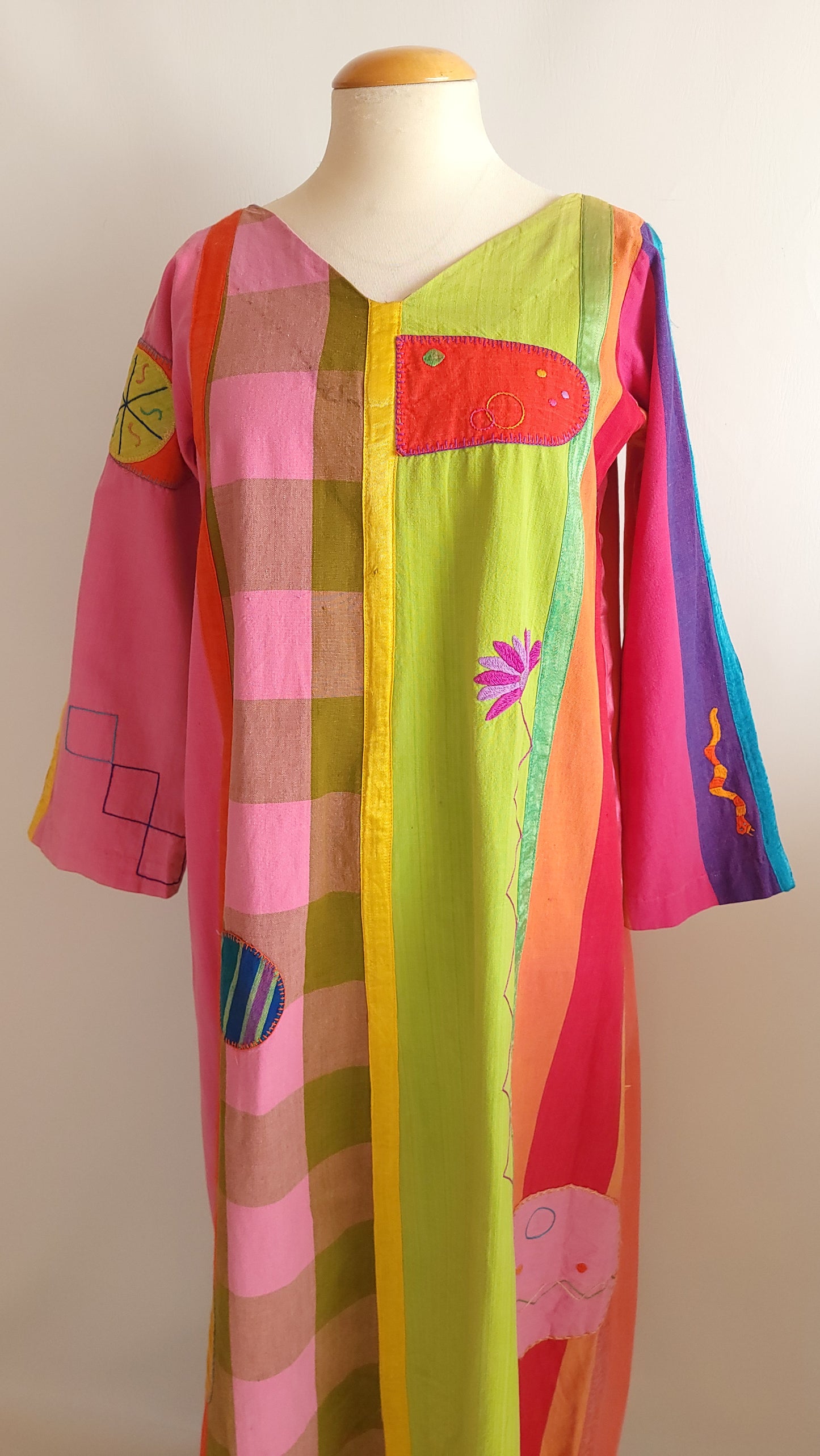 1960s Josefa Ibarra Colouful Dress