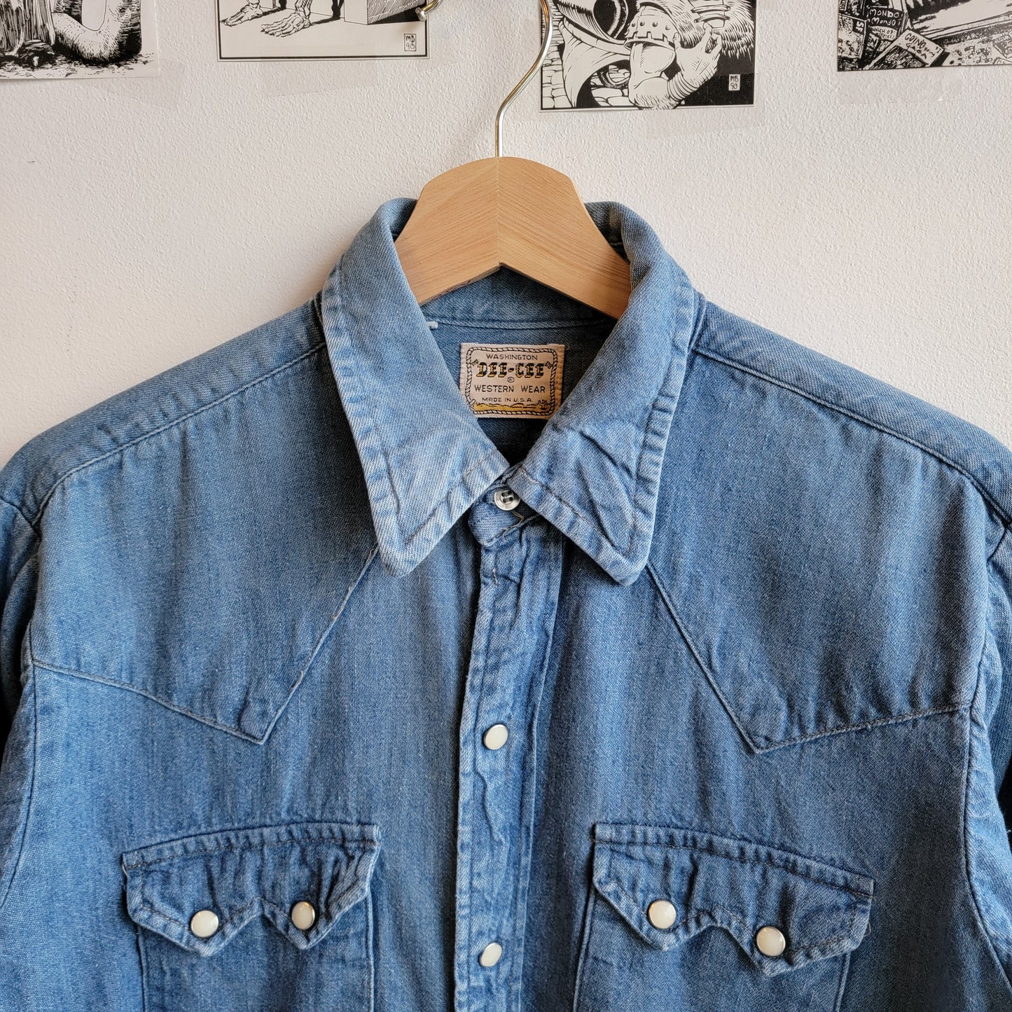 1970s Washington Dee-Cee Denim Western Shirt