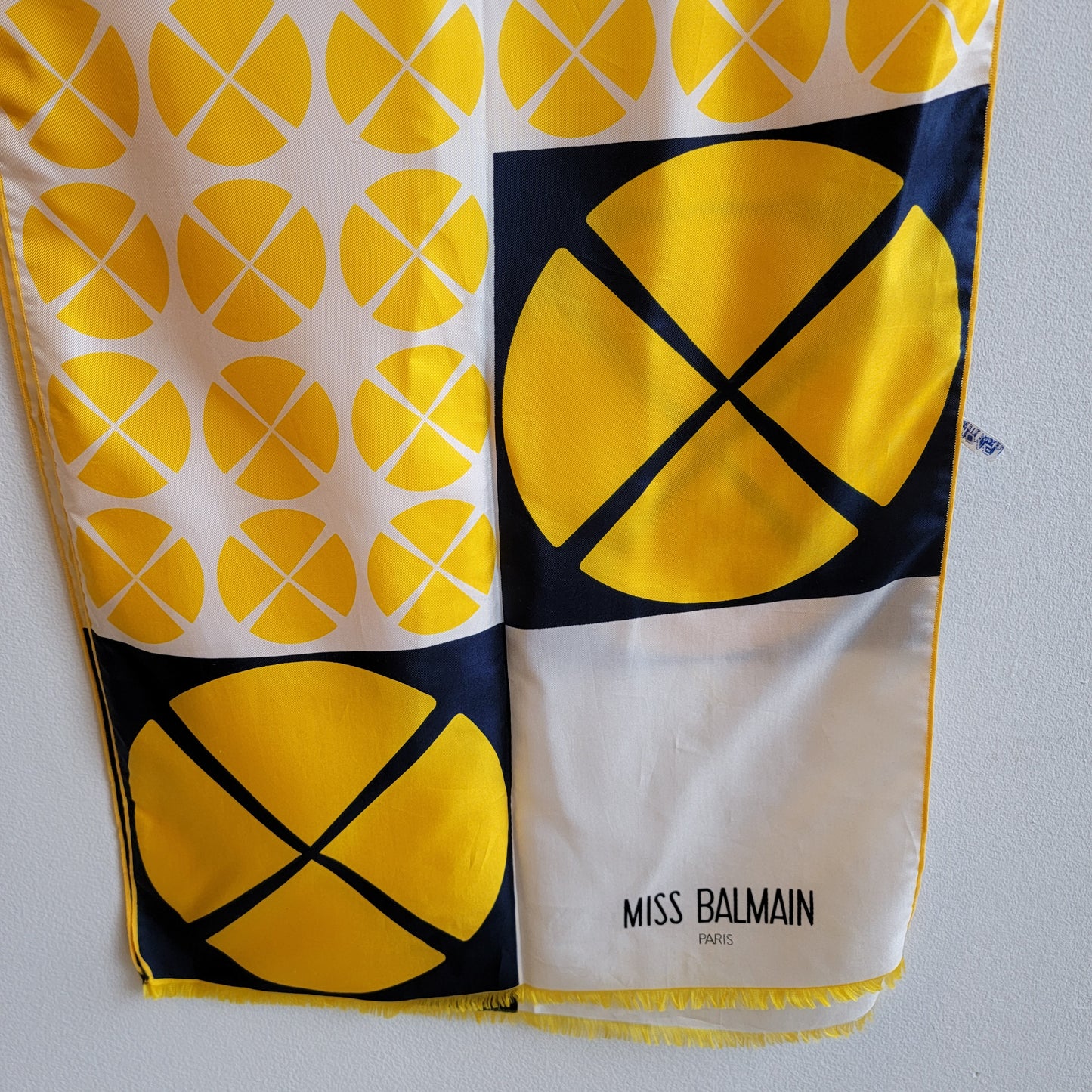 1960s Miss Balmain Paris Silk Scarf