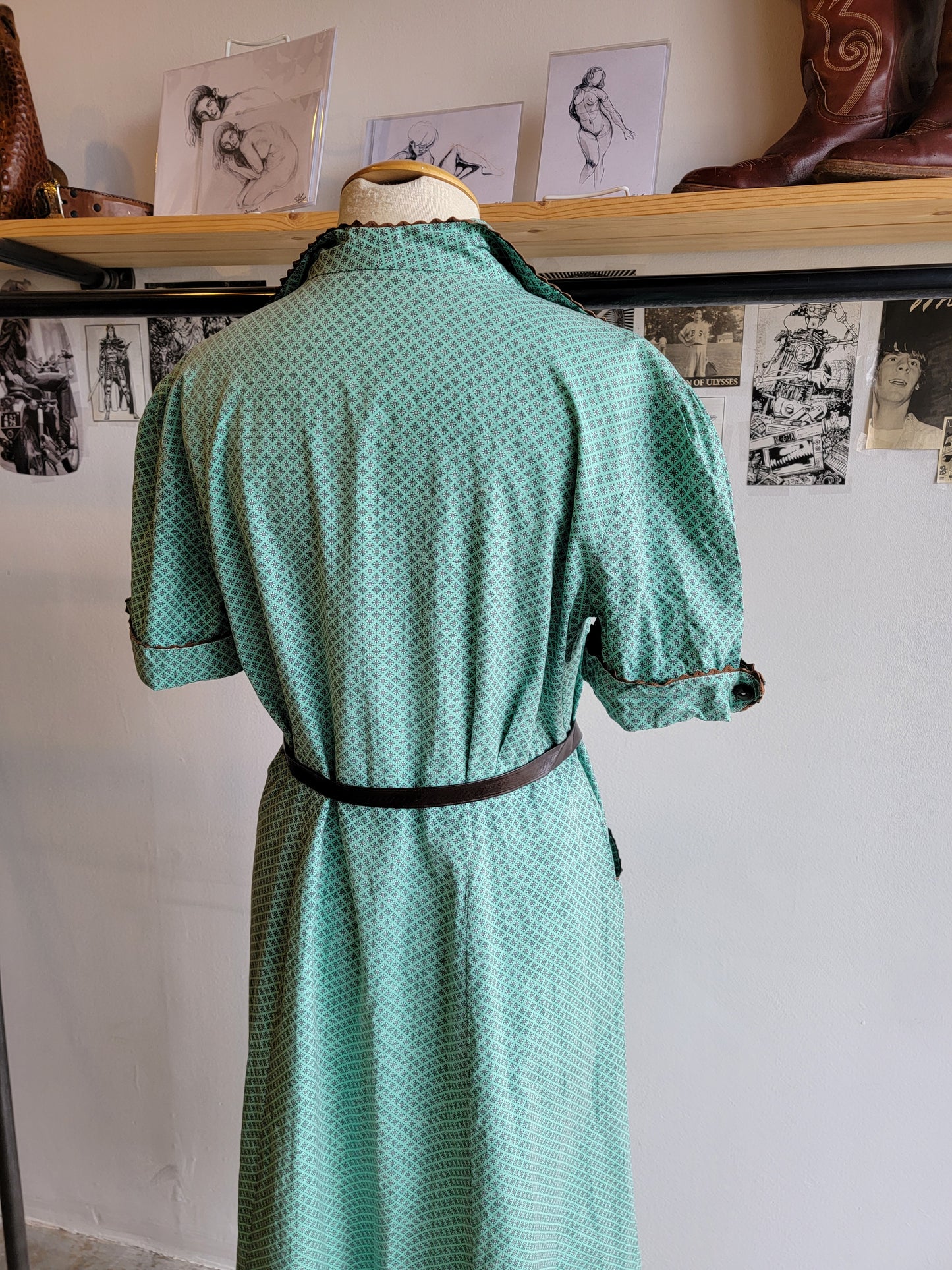 1940s Cotton Day Dress