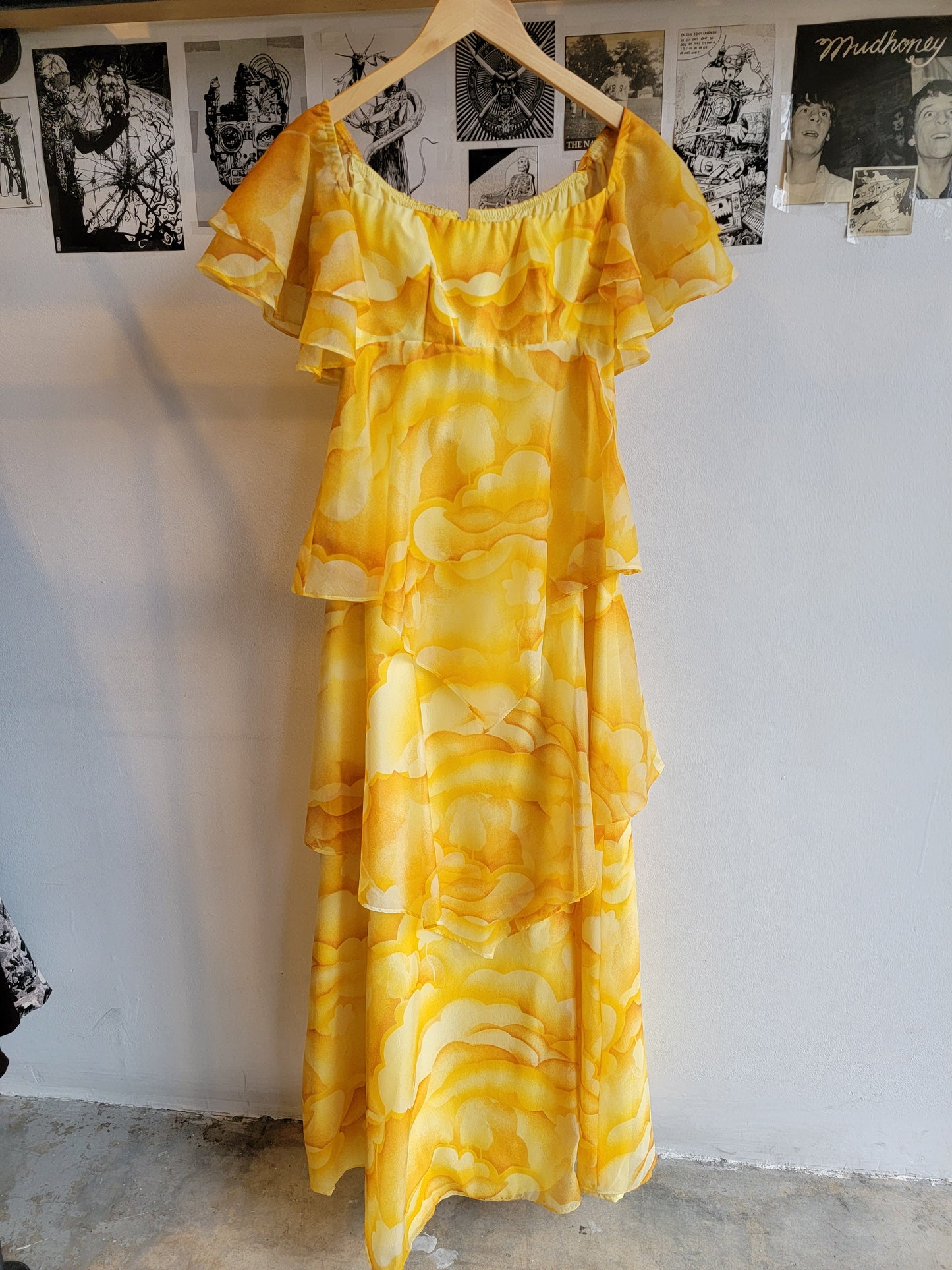 60s Tiered Maxi Dress