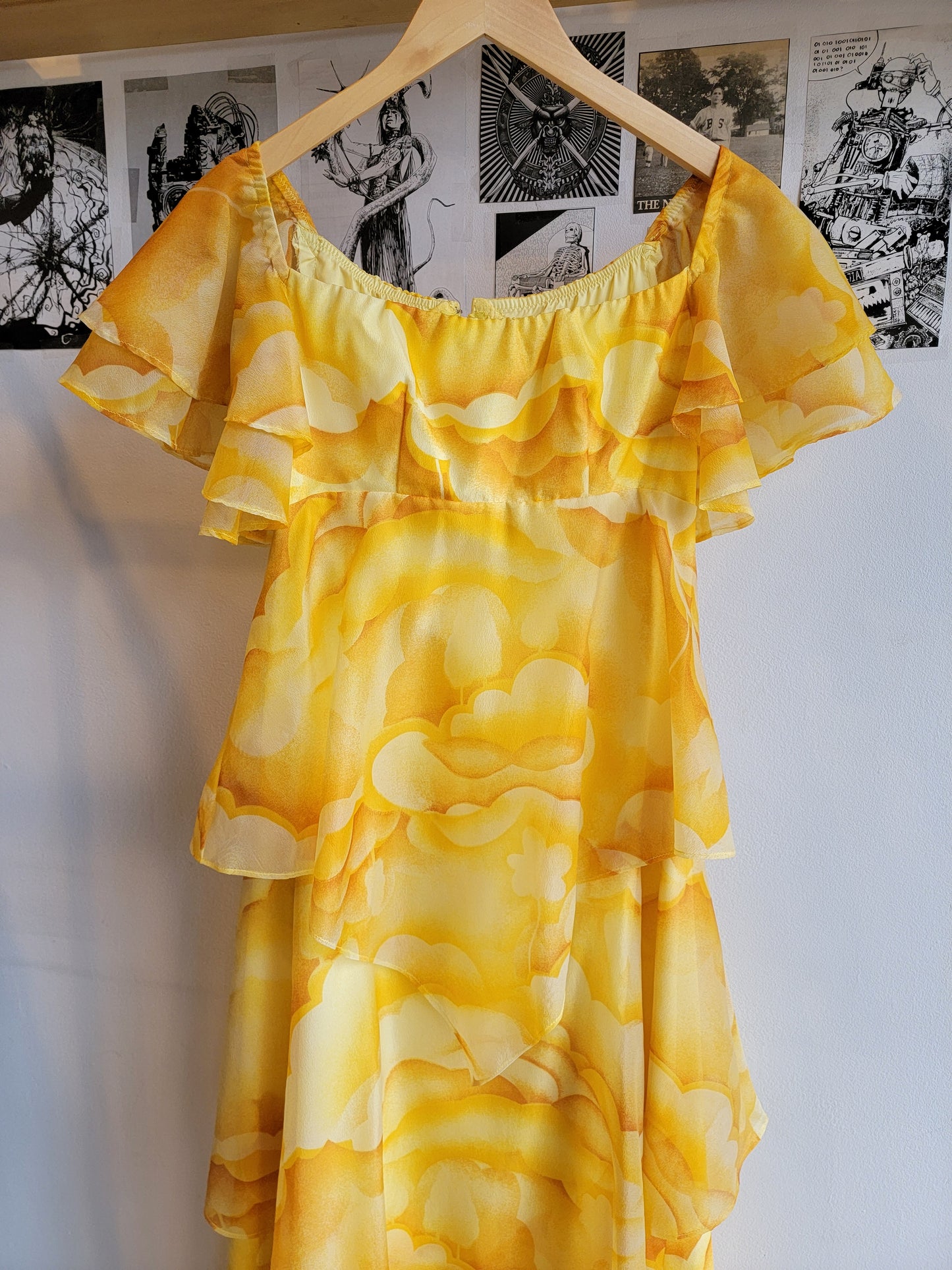 60s Tiered Maxi Dress