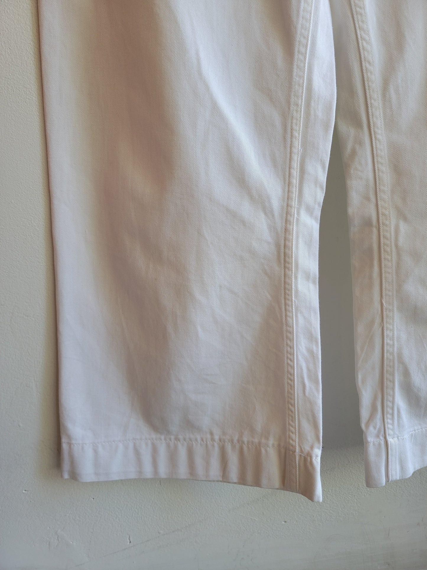 US Navy White Wide Leg Trousers - Waist 31"