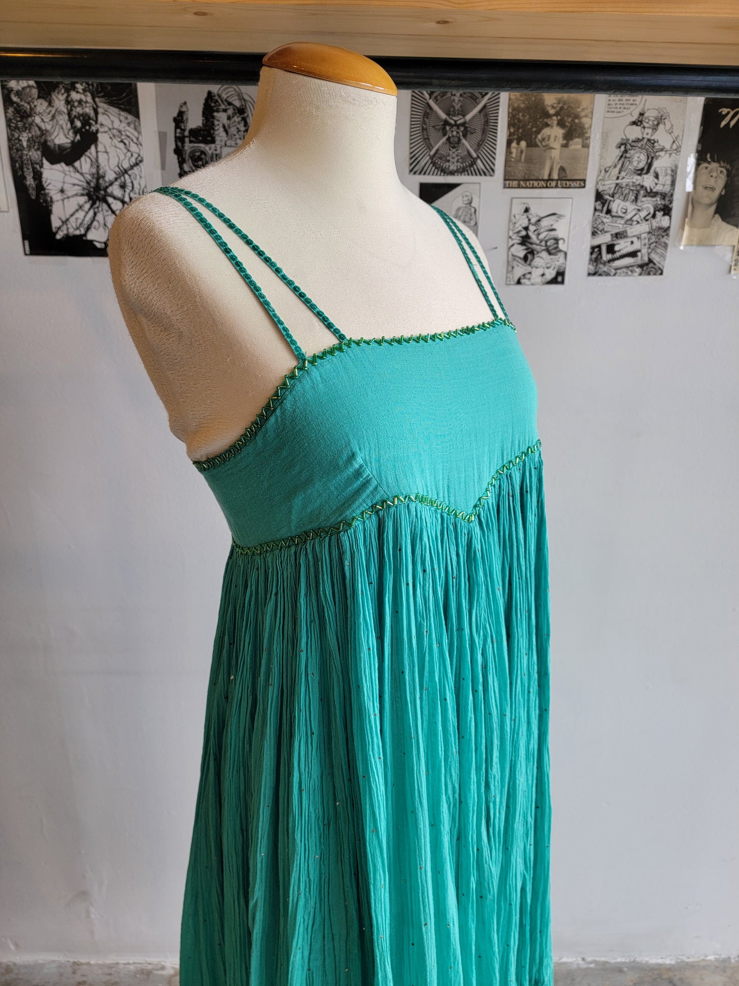 1970s Anokhi Cotton Gauze Dress