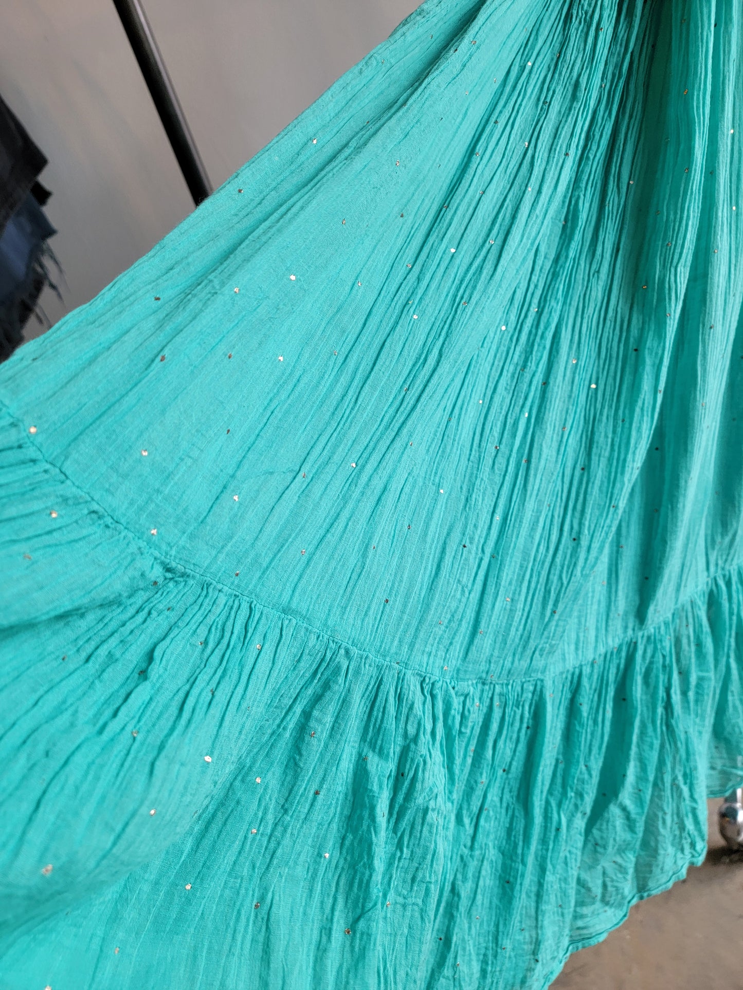 1970s Anokhi Cotton Gauze Dress