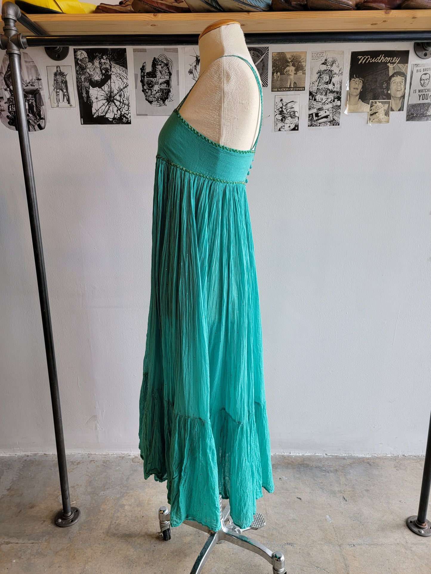 1970s Anokhi Cotton Gauze Dress