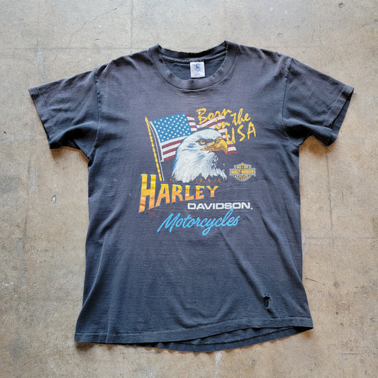 1986 Harley Davidson Distressed T-shirt  Medium