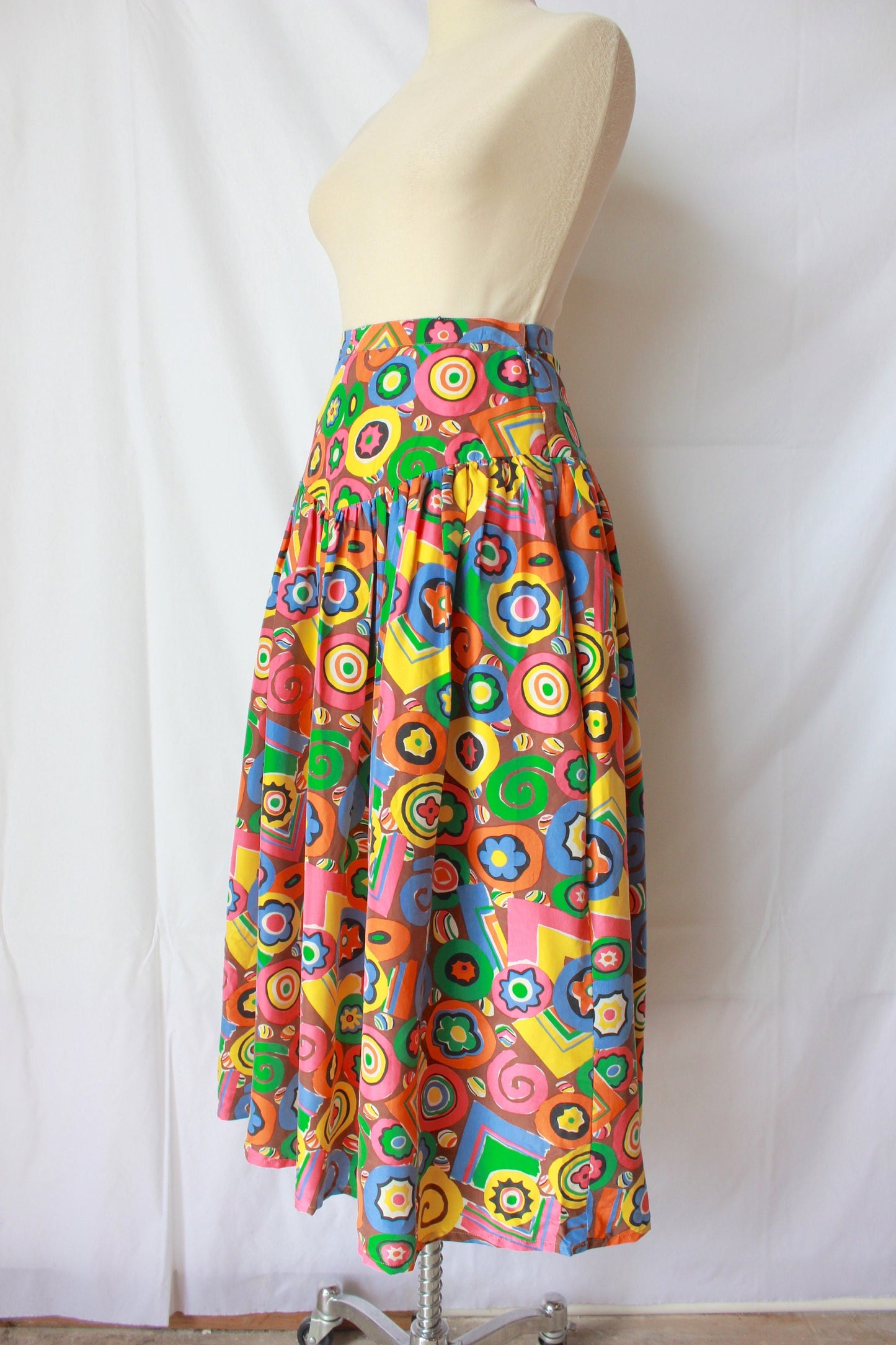 Marie Colourful Silk Skirt