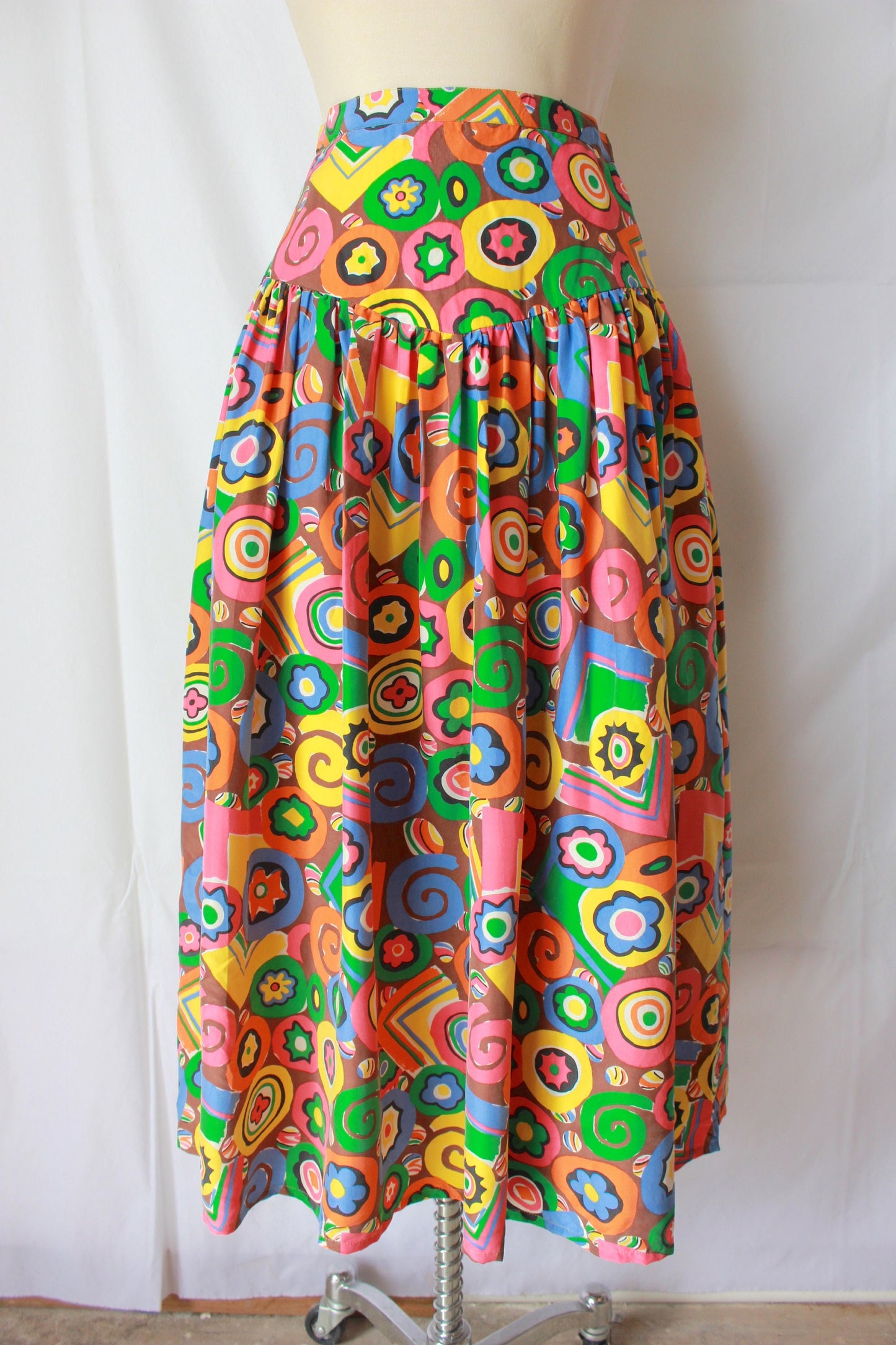 Marie Colourful Silk Skirt