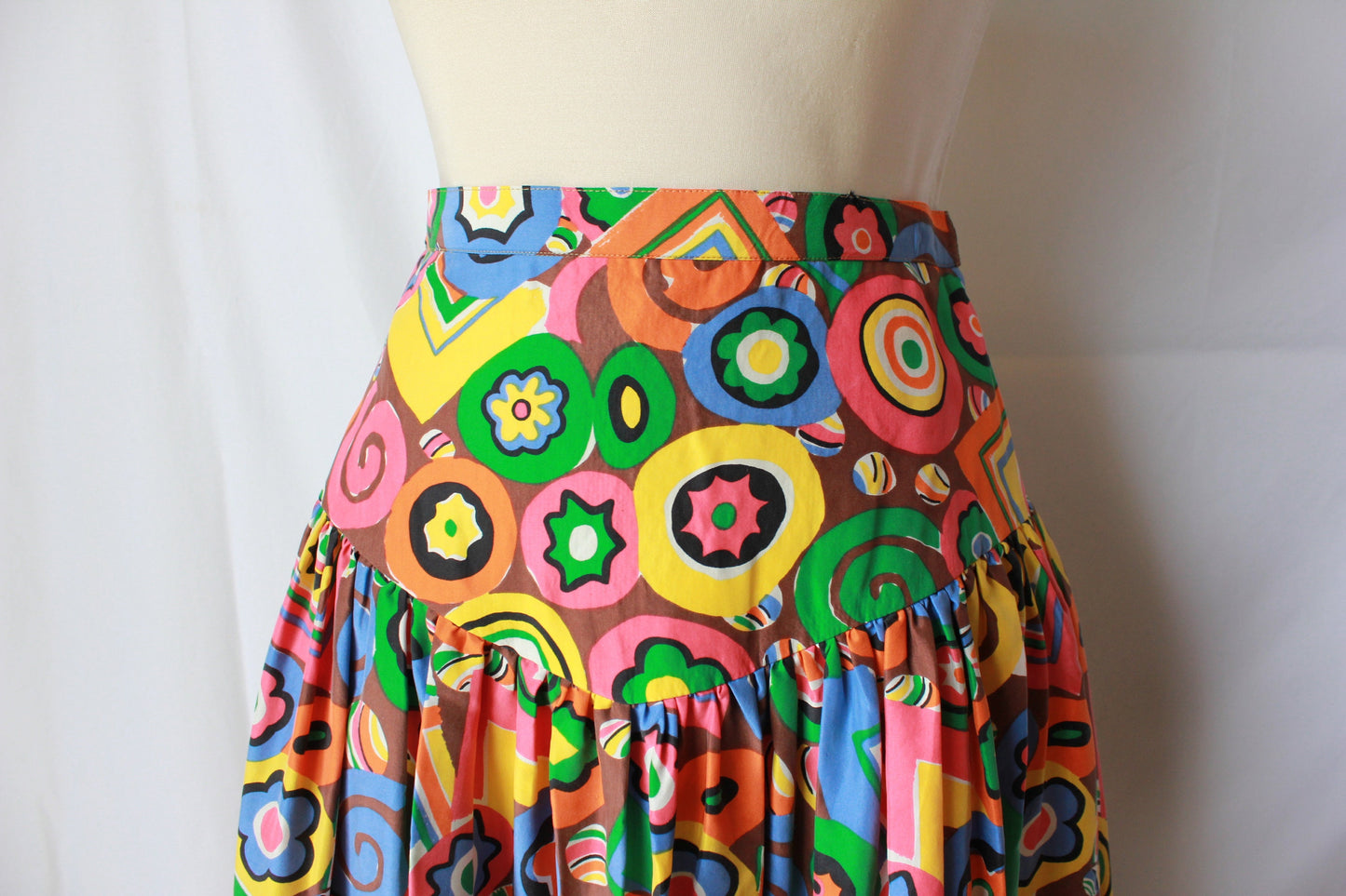 Marie Colourful Silk Skirt