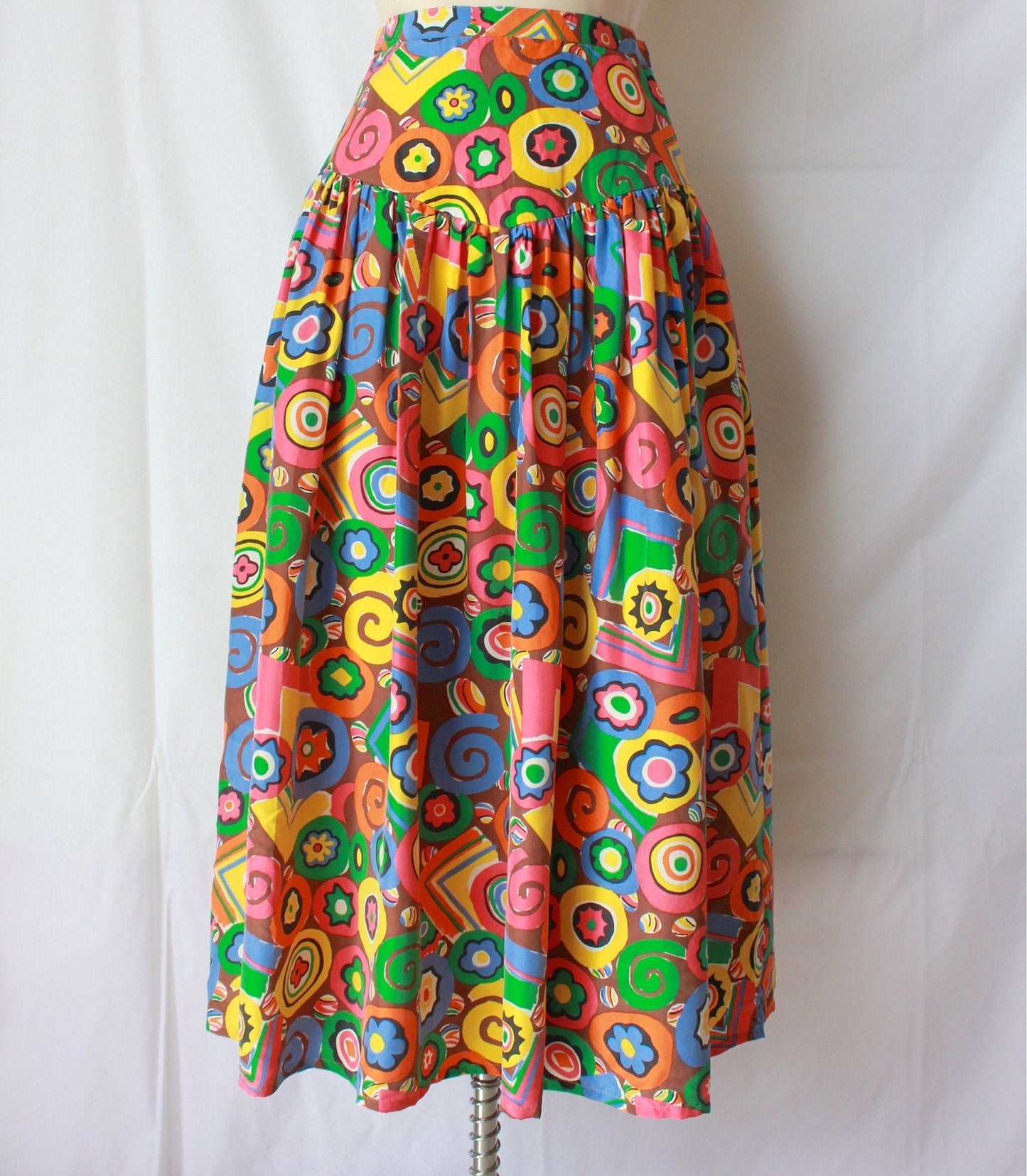 Marie Colourful Silk Skirt