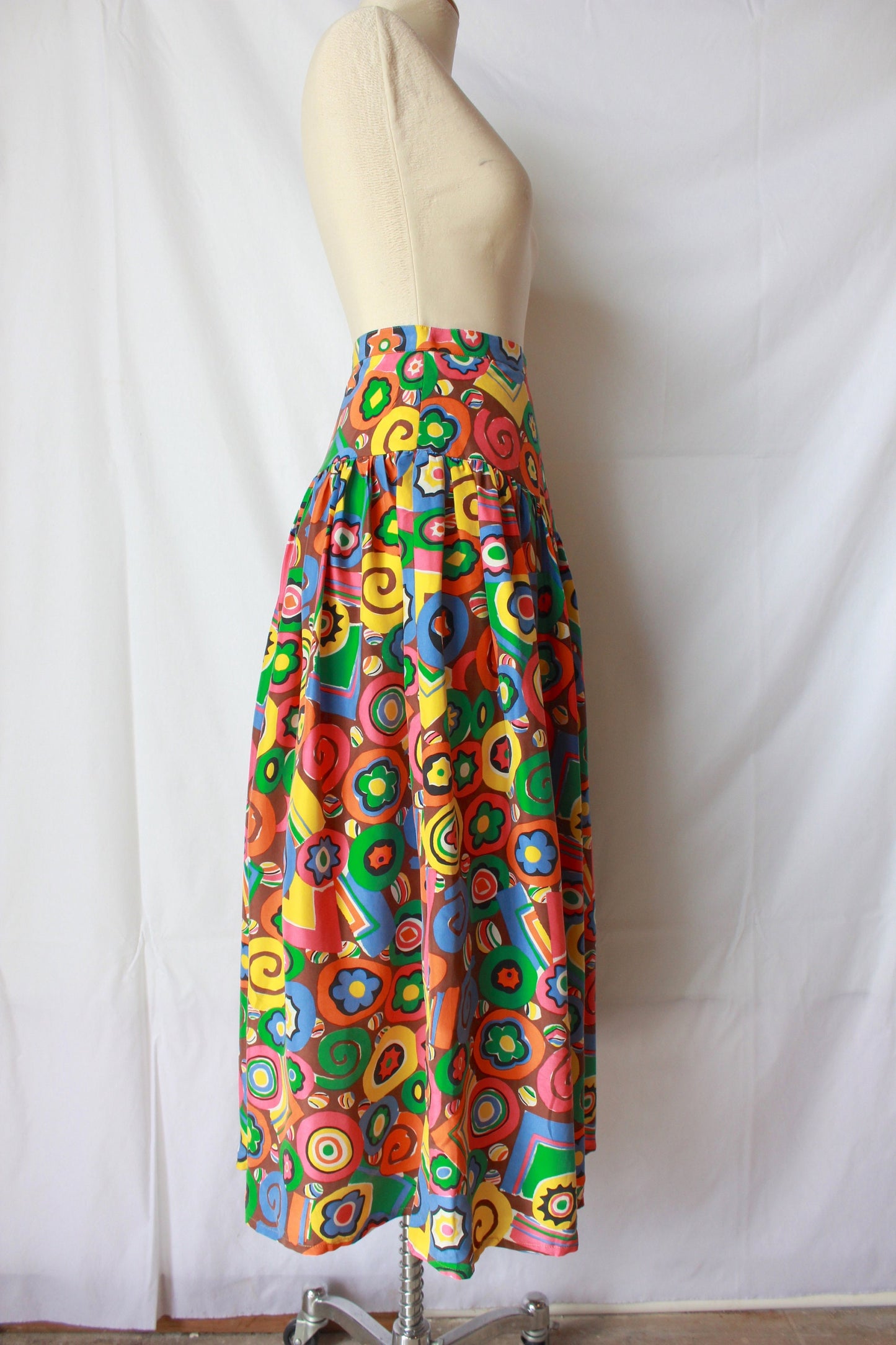 Marie Colourful Silk Skirt